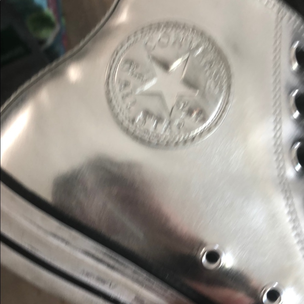 Silver Converse Hightops - image 5